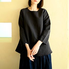 [Natural Garden] MADE N Back Ribbon Tunic Linen Blouse_High quality material, linen material, A-line fit_ Made in KOREA